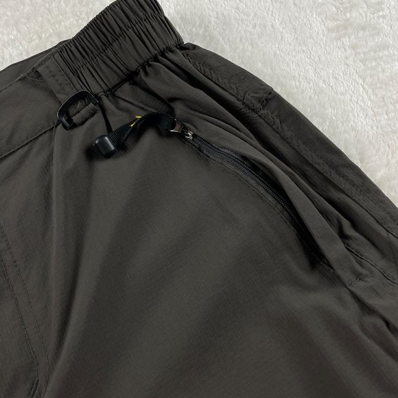 Sport Outdoor Ripstop Trek Hiking Pants Mens Size M Brown Zip Pockets Stretch - Picture 10 of 15